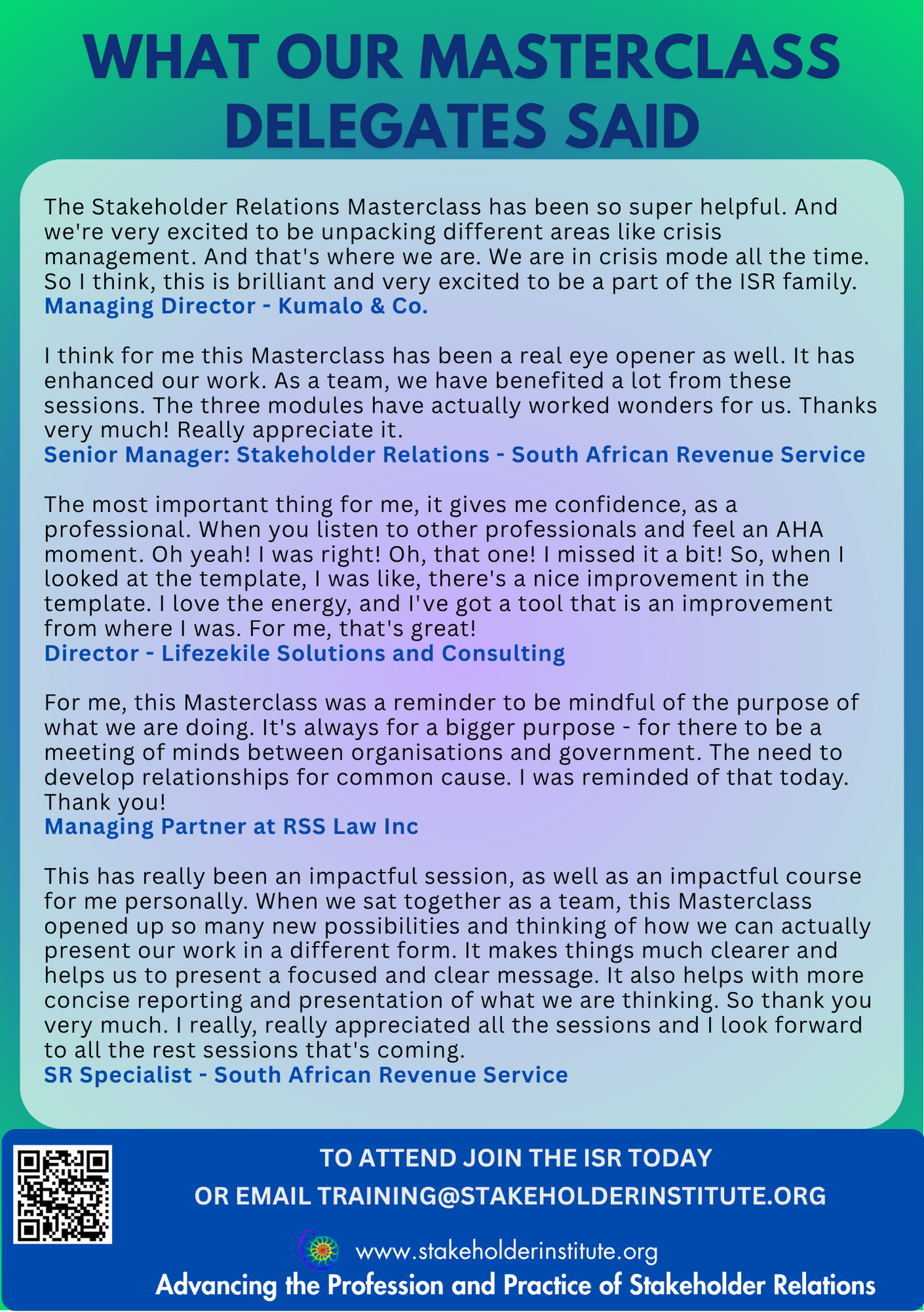 ISR Masterclass Sep 2025 P3